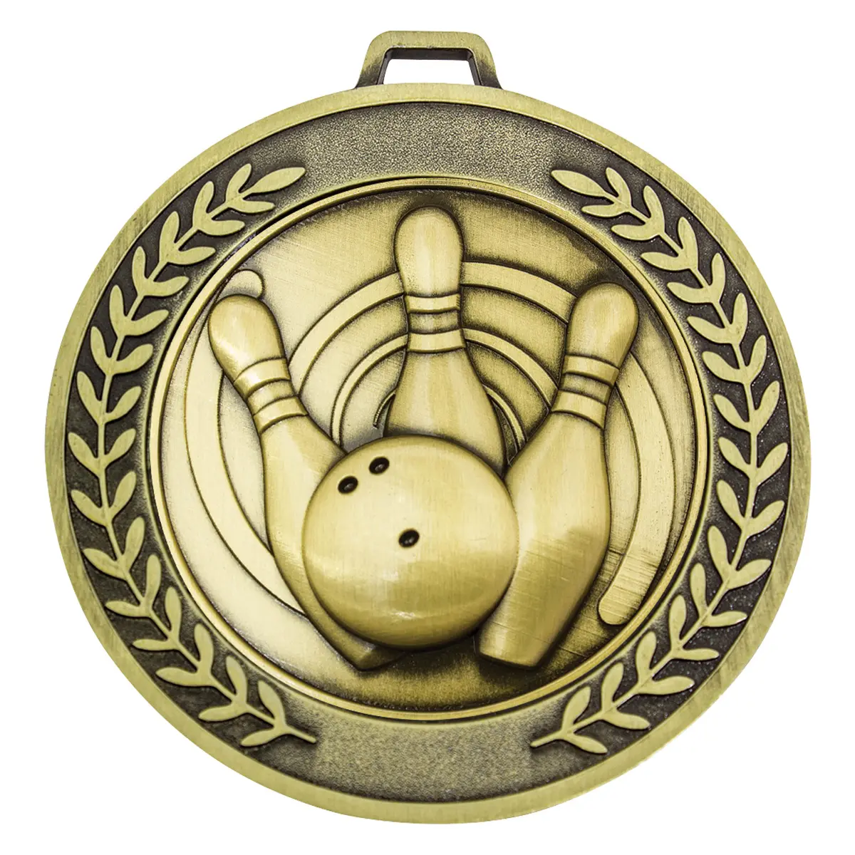 Gold prestige medal tenpin with metal construction