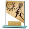 Clear / gold public speaking theme on glass with glass / epoxy construction