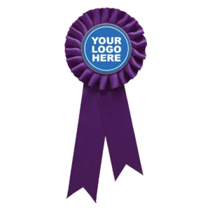 Purple purple rosette w/ clip