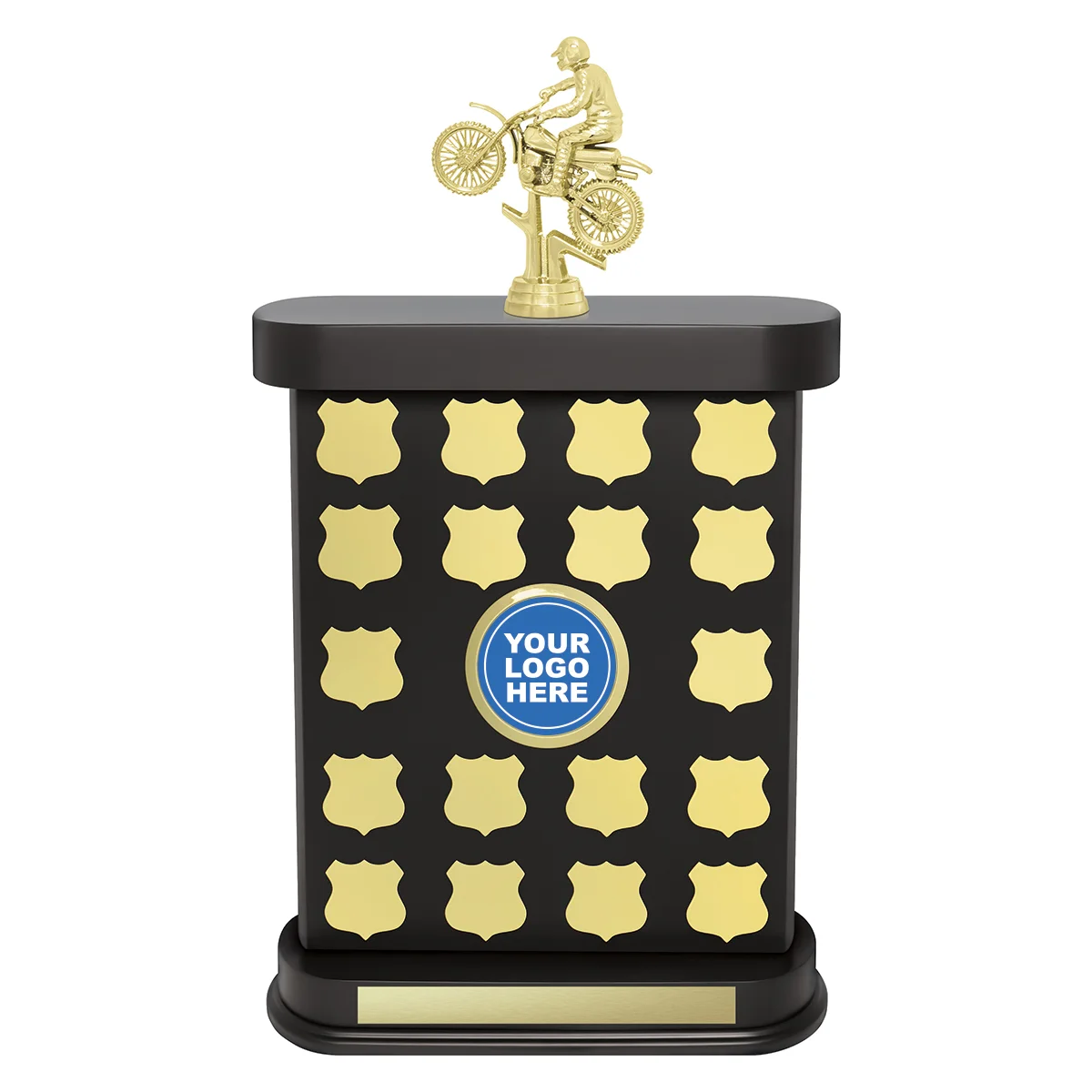 Black rampart perpetual trophy with plastic / timber construction