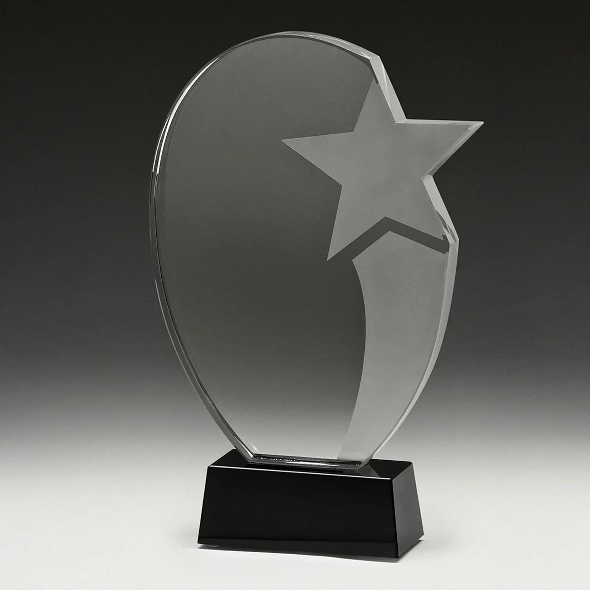 Recognition star with crystal construction