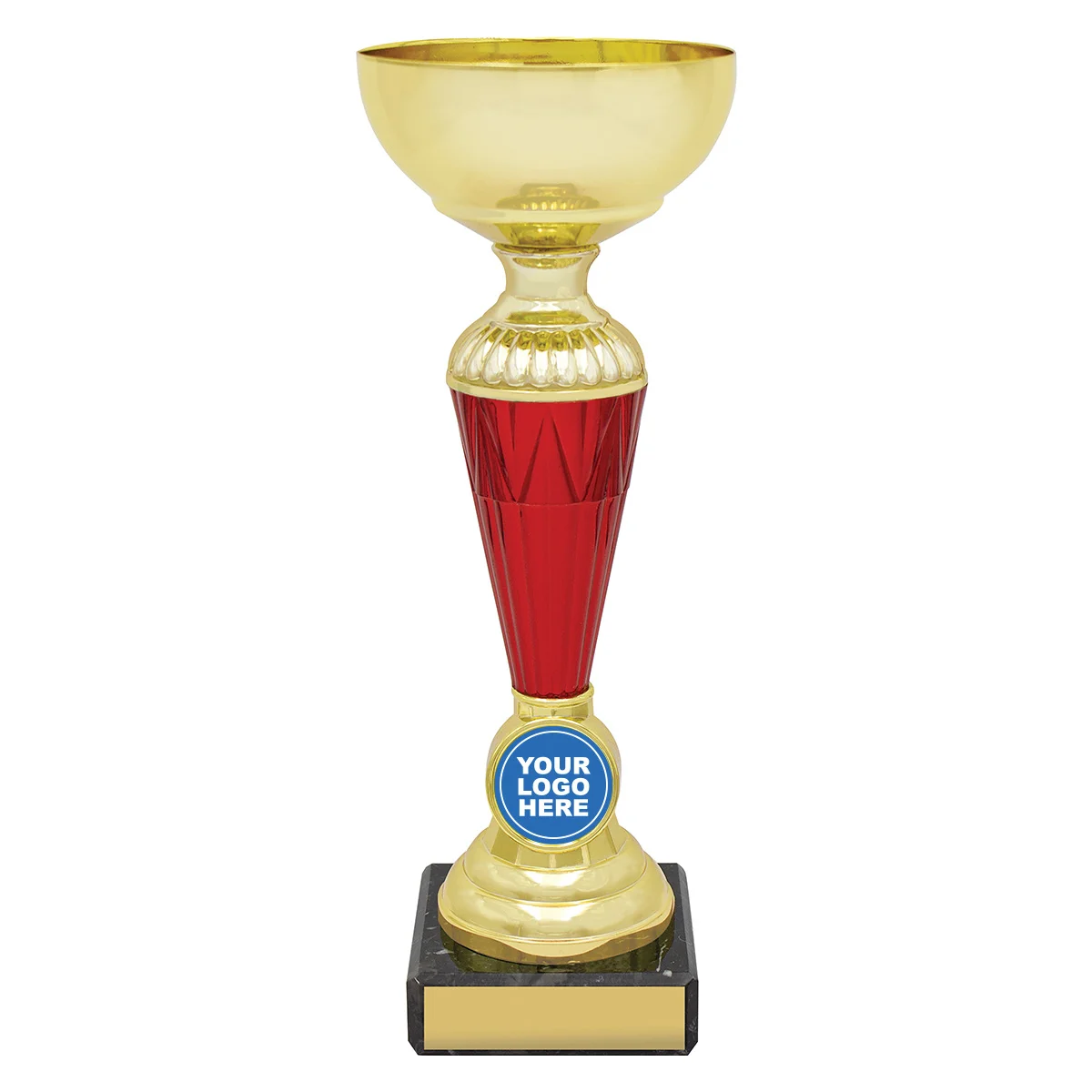 Red red spire cup with plastic / metal / marble construction