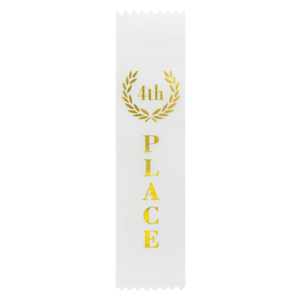 White ribbon - 4th place with ribbon construction