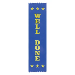 Blue ribbon - well done with ribbon construction