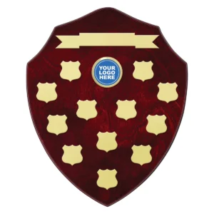 Rosewood rosebud shield perpetual with timber construction