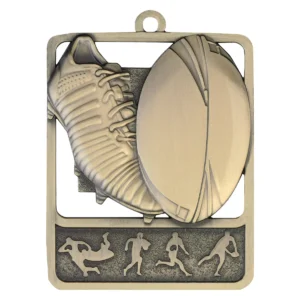 Gold rosetta medal with metal construction