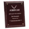 Rosewood rosewood premium floating plaque with acrylic / timber construction