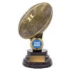 Gold rugby pedestal with resin construction