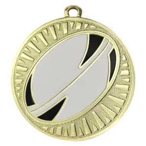 Shiny gold rugby spark with metal construction