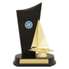 Black sail timber crest with plastic / timber construction