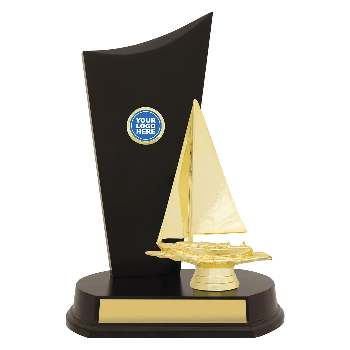 Black sail timber crest with plastic / timber construction