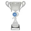 Silver showcase cup with plastic / metal / marble construction