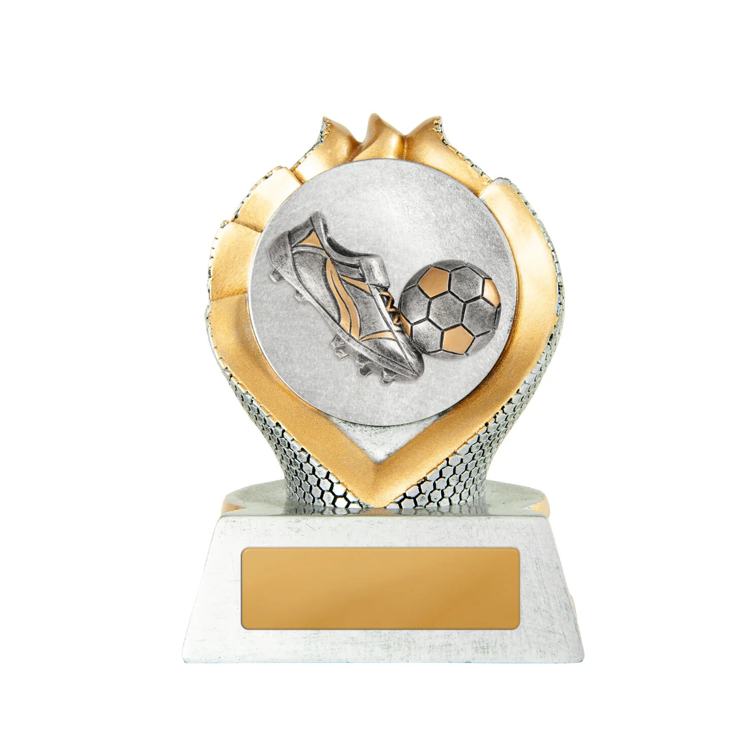 Silver / gold sierra tower-football with resin construction