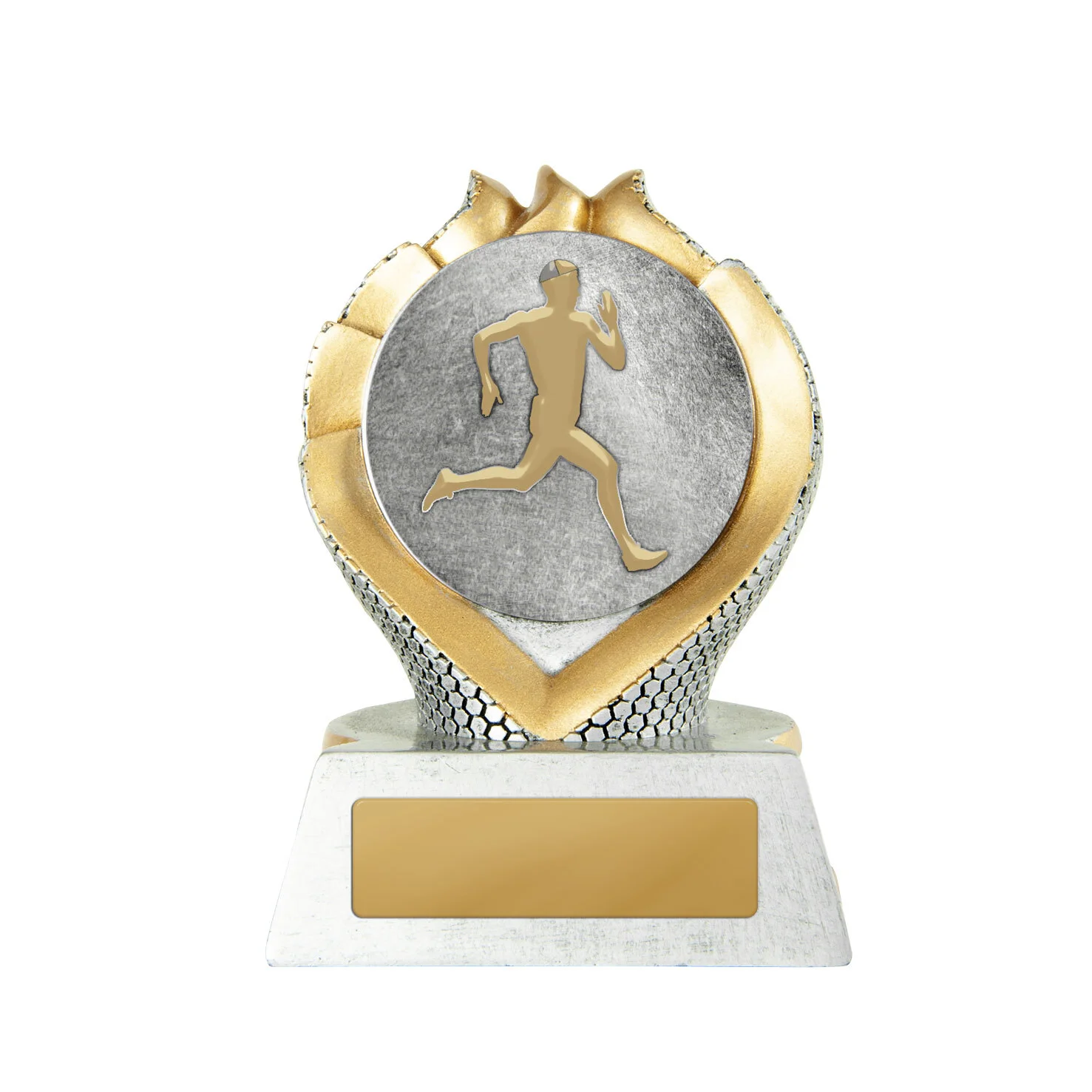 Silver / gold sierra tower-netball with resin construction