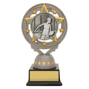 Silver silver female footy torch with plastic construction