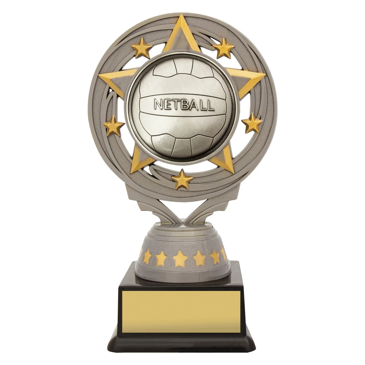 Silver silver netball torch with plastic construction