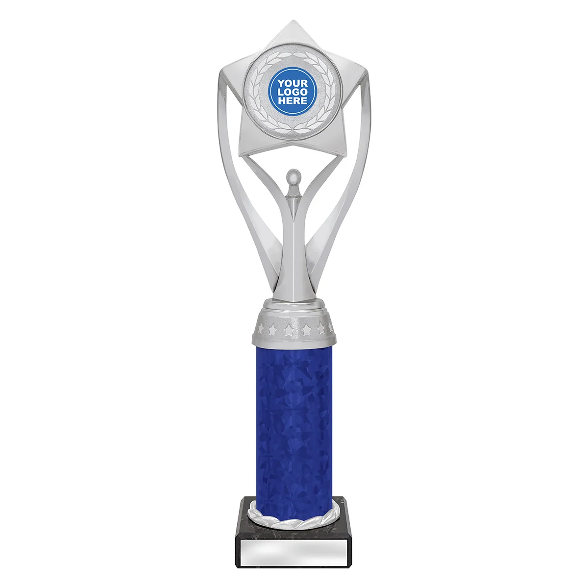 Blue / silver silver triumph with plastic / marble construction
