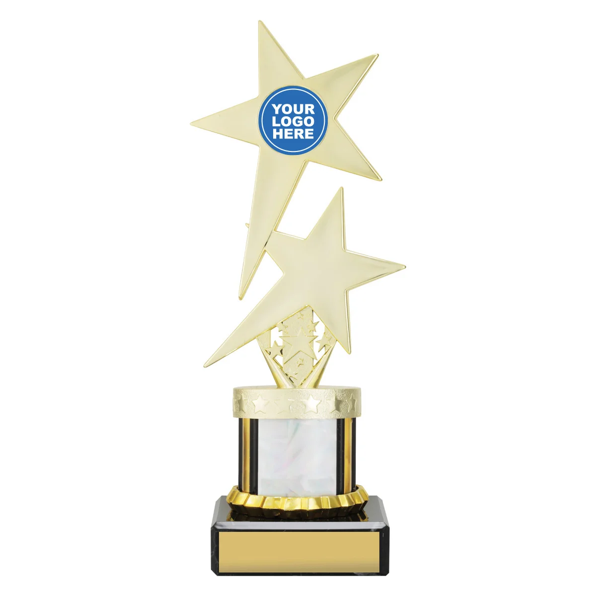 Silver silver twin star with plastic / marble construction