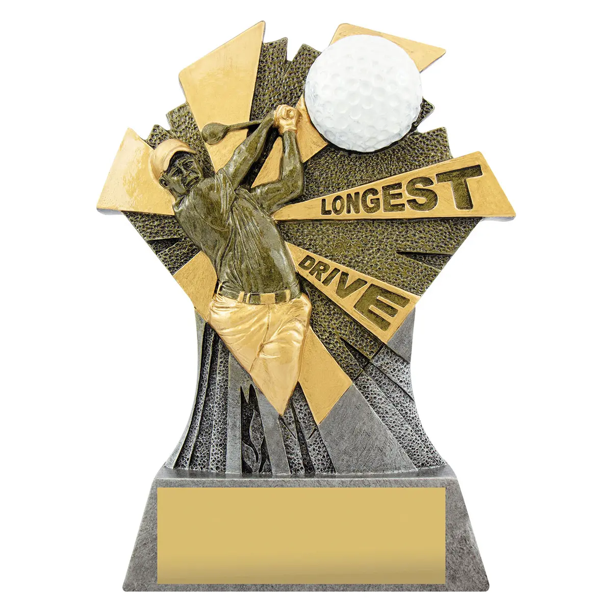 Gold / silver smash - longest drive with resin construction
