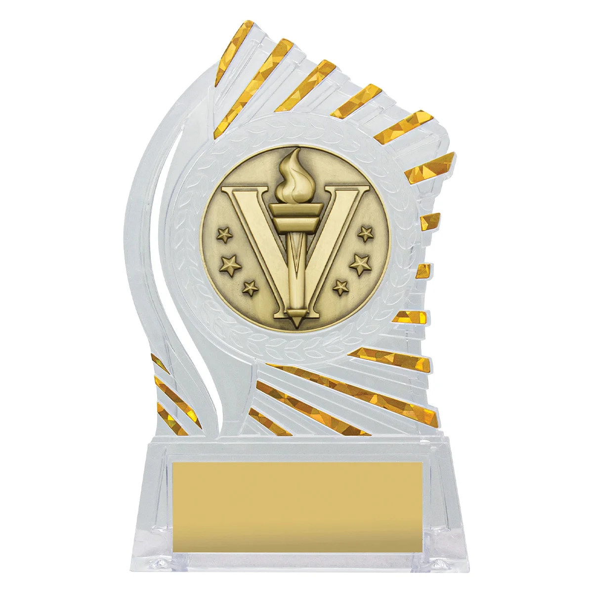 Clear with gold solar achievement with acrylic construction