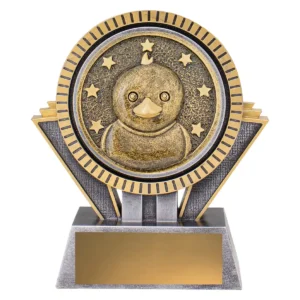 Silver / gold spartan - duck with resin construction