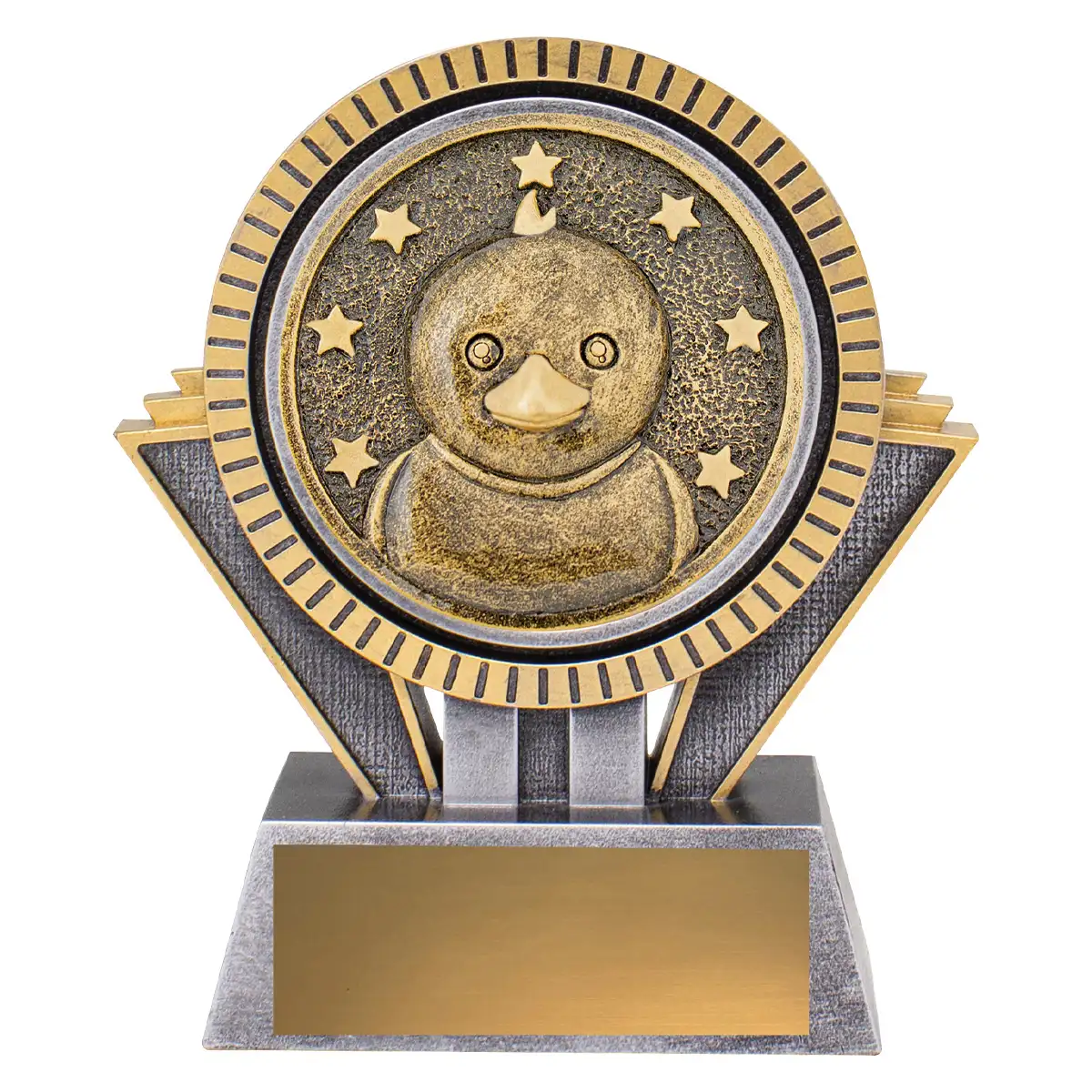 Silver / gold spartan - duck with resin construction