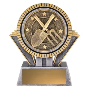 Silver & gold spartan - gardening with resin construction