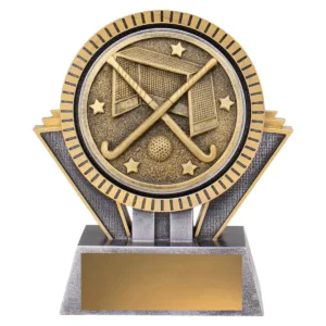 Silver / gold spartan - hockey with resin construction