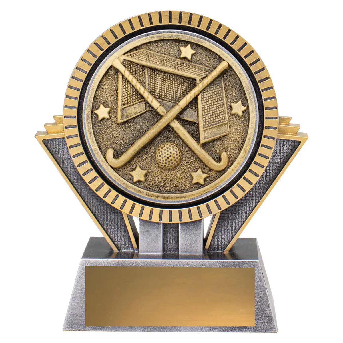 Silver / gold spartan - hockey with resin construction