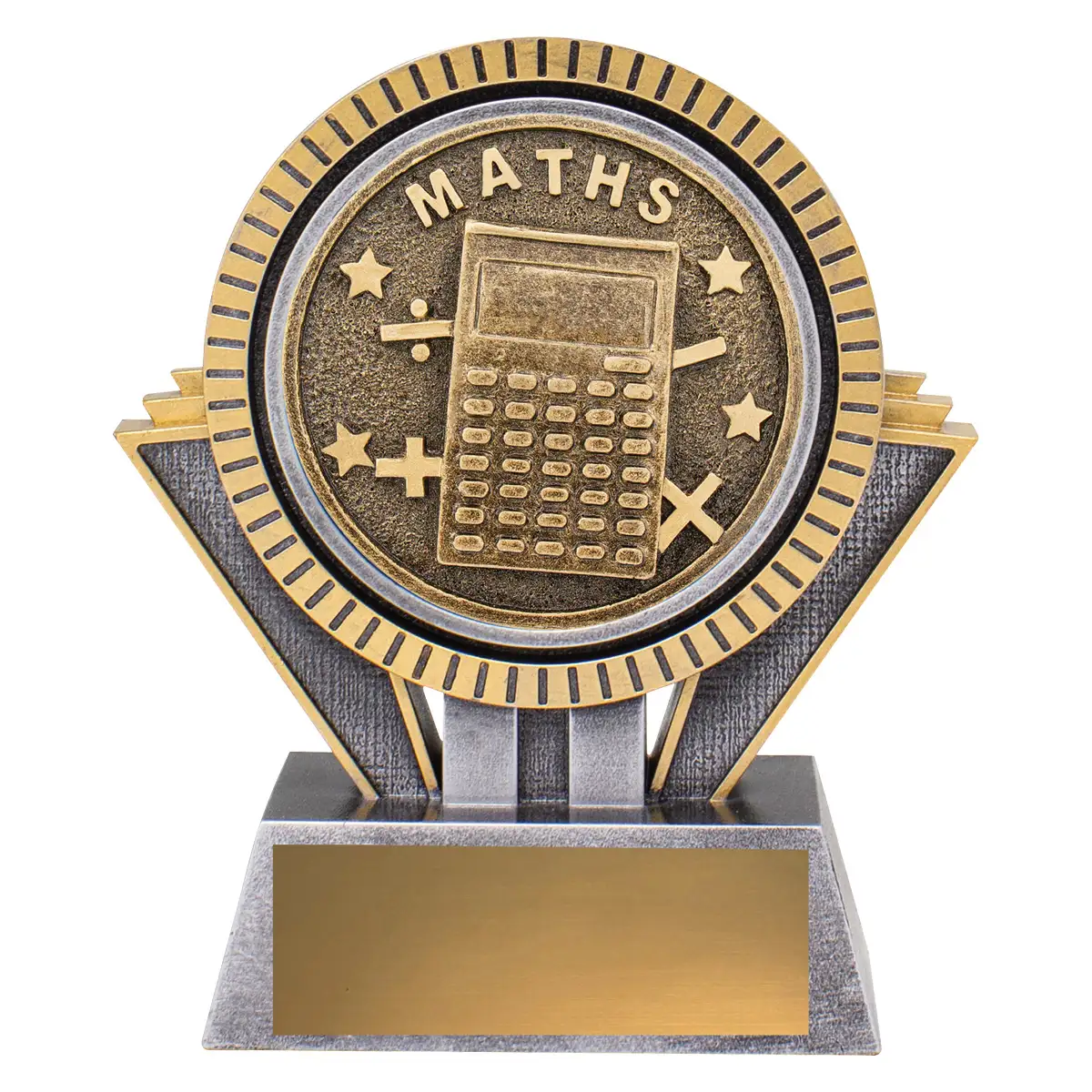 Silver & gold spartan - maths with resin construction