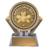 Silver & gold spartan - spelling bee with resin construction