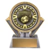 Silver & gold spartan varsity - football with resin / metal construction