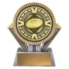 Silver / gold spartan varsity - footy with resin / metal construction