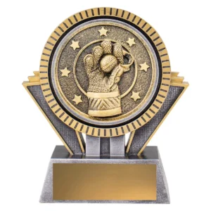 Silver / gold spartan - wicketkeeper with resin construction