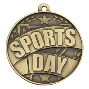Gold sports day watchword with metal construction