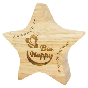 Star award with wood construction