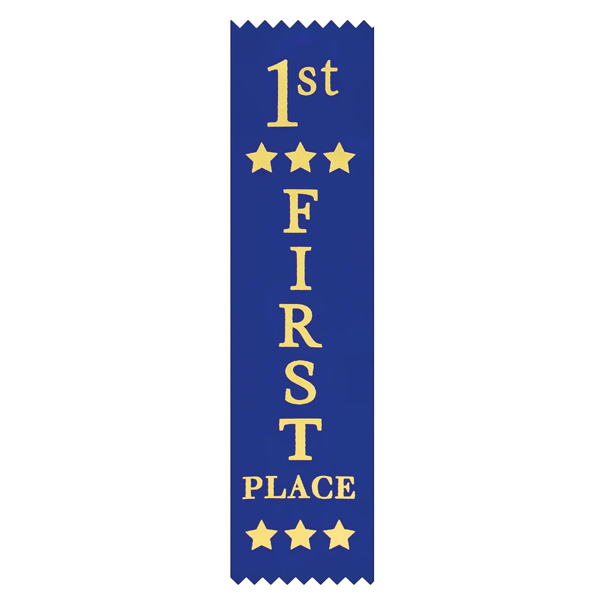 Blue star ribbon - first place with ribbon construction