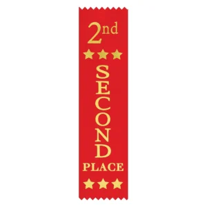 Red star ribbon - second place with ribbon construction