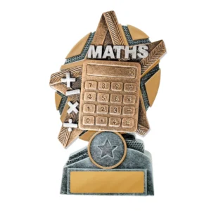 Silver / gold starburst stand maths with res / ilient construction