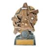Silver / gold starburst stand science with res / ilient construction