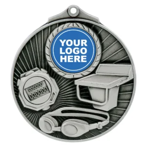 Silver summit medal with metal construction