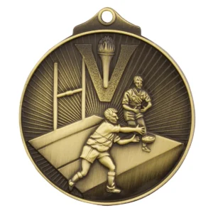 Gold sunraysia medal with metal construction