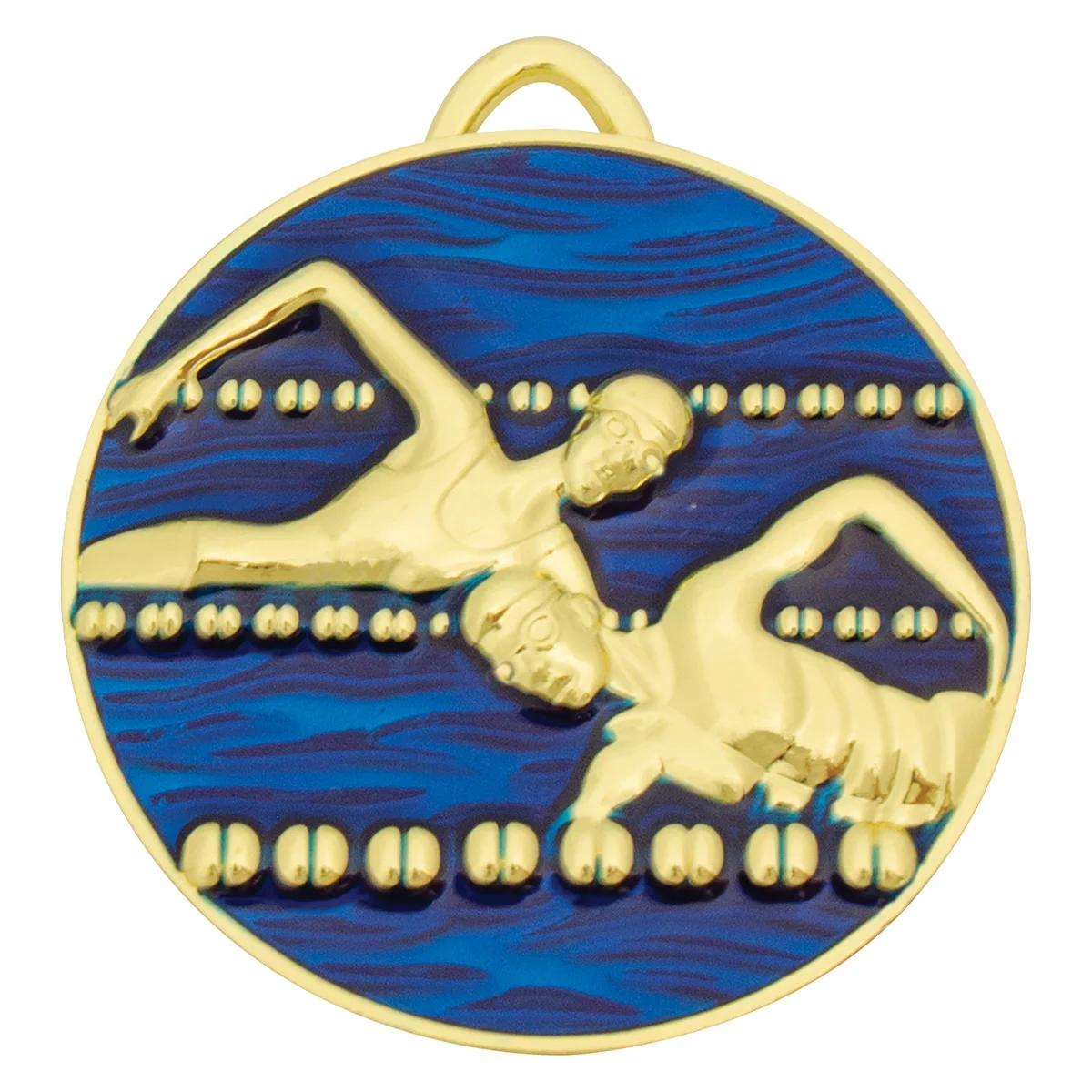Gold swim medal colour with metal construction