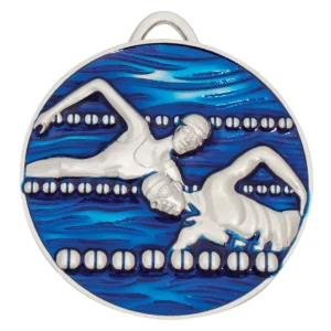 Silver swim medal colour with metal construction