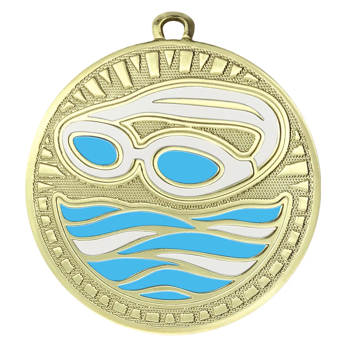 Shiny gold swim spark with metal construction