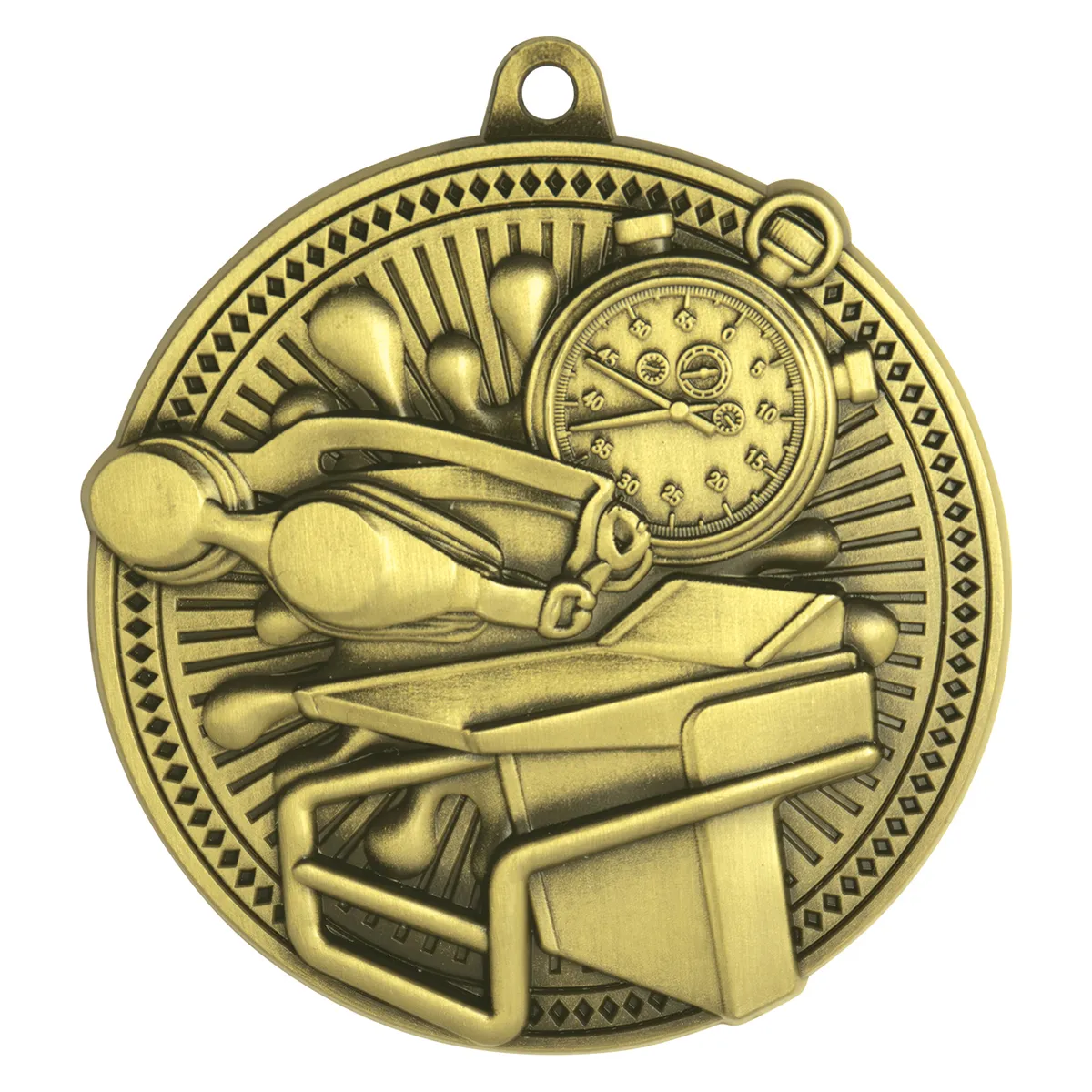 Gold swim tempo with metal construction