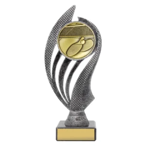 Silver / gold table tennis husky with plastic / metal / marble construction