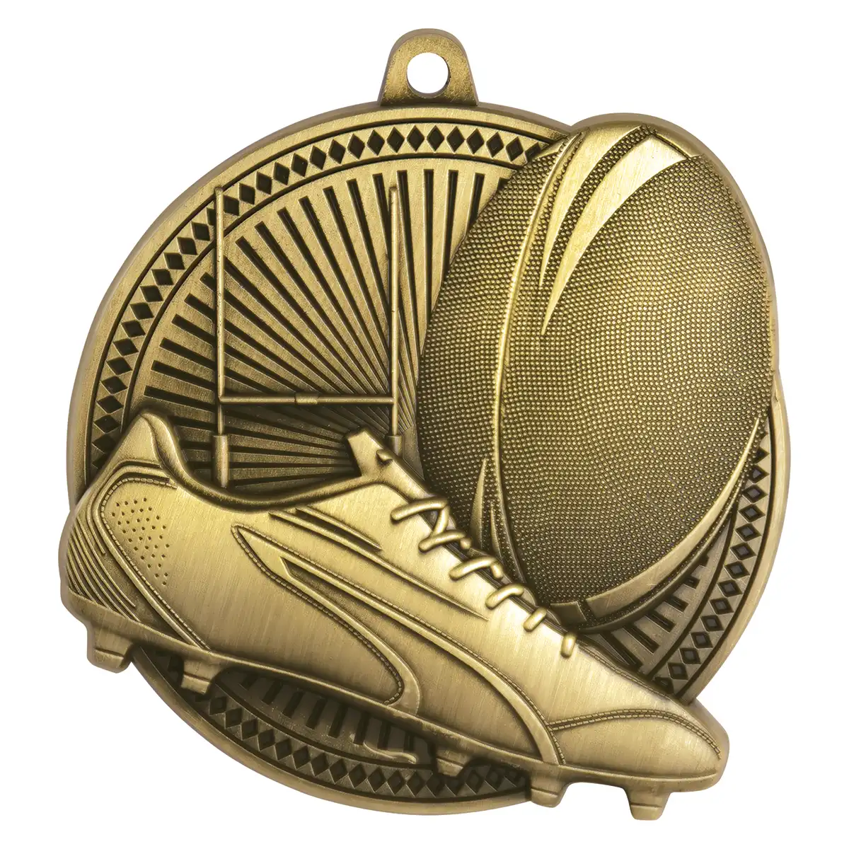Gold tempo medal with metal construction