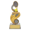 Silver tennis flame with resin construction