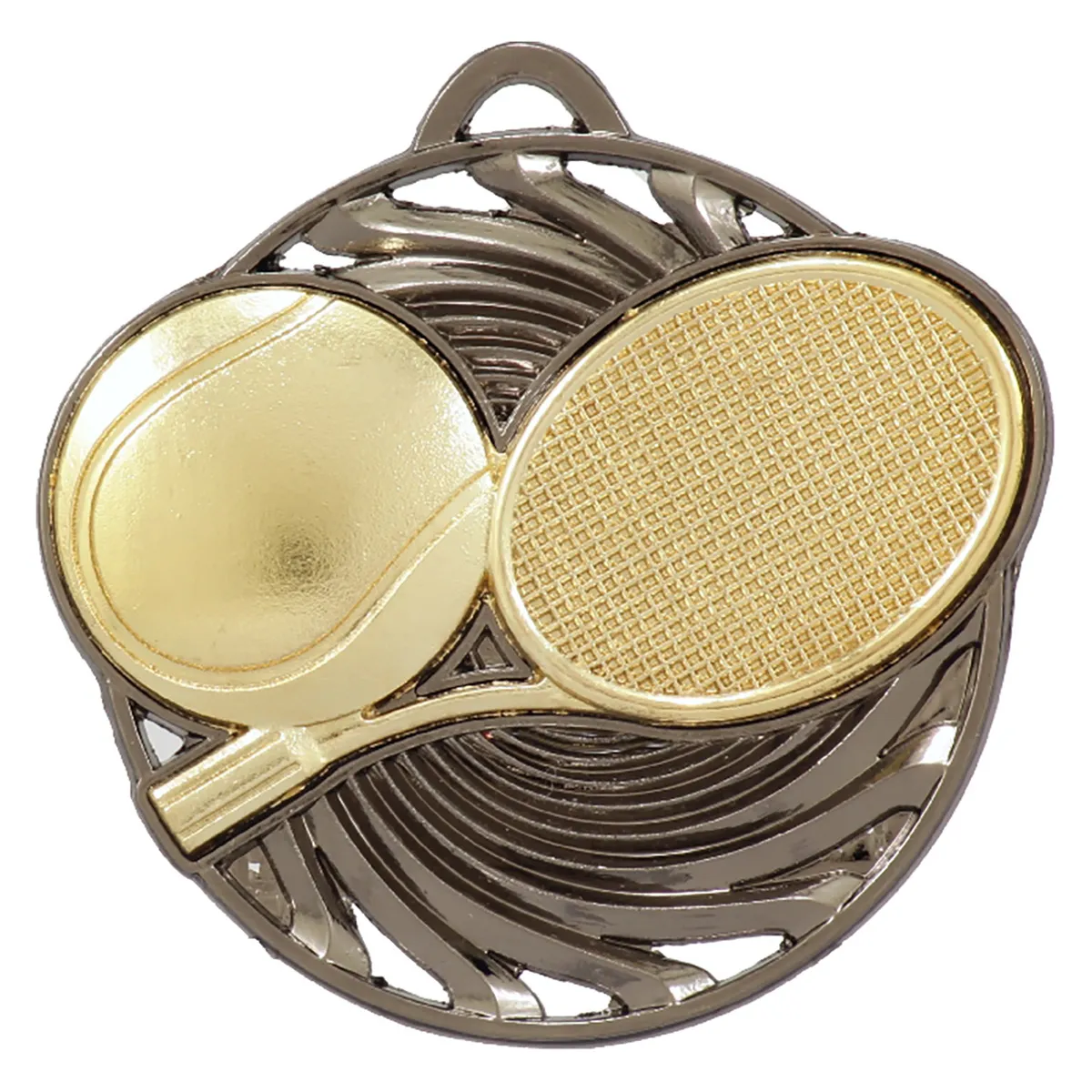 Gold tennis vortex with metal construction